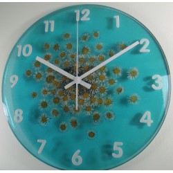 Dekorácia zo živých kvetov - nástenné hodiny