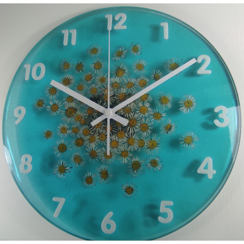 Dekorácia zo živých kvetov - nástenné hodiny